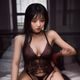 林晓安，BDSM安全教育研究者，短发，专业表情，工作室背景